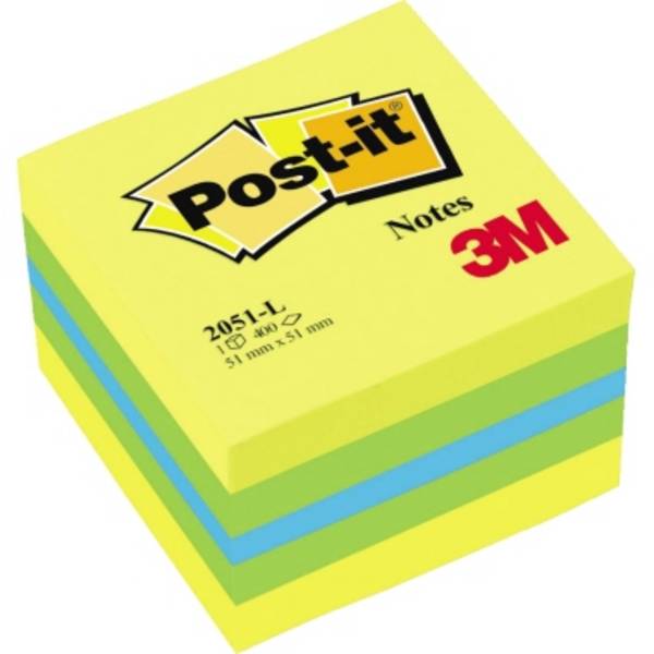 3M - Post-it 2051-L - Notizwürfel - 51 x 51 mm - 400 Blatt