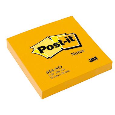 Post-it Haftnotiz Neon Notes 654NOR 76x76mm 100Bl. neonorange-0