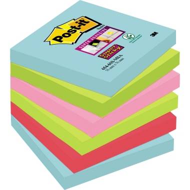 Post-it Haftnotiz Super Sticky Miami 6546SMI 76x76 mm 6 St./Pack.-0