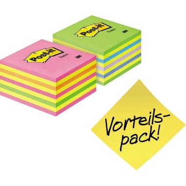 Post-it Haftnotizwürfel 2028NX2 neonpink/neongrün 2 St./Pack.-1