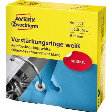Avery Zweckform Lochverstärkungs- ring 3508 weiß 500 St./Pack.-1