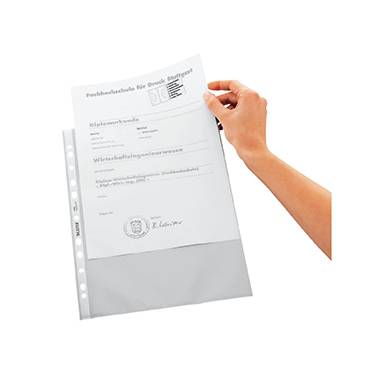 Leitz Prospekthülle 47810003 DIN A4 Lochseite offen 0,13mm PP farblos-1