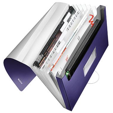 Leitz Fächermappe Style 39570069 DIN A4 6Fächer PP titan blau-1
