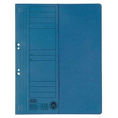ELBA Ösenhefter 100551876 DIN A4 Vorderd. halb kaufm. Heft. blau-0