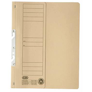 ELBA Einhakhefter 100551891 DIN A4 Vorderd. halb kfm. Heftung chamois-0