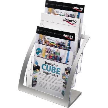 Deflecto Prospekthalter Contemporary 693745 silber-1