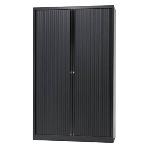 Euro-Rollladenschrank Breite 1200 mm 4 Fachböden schwarz. Bisley GmbH 18013949