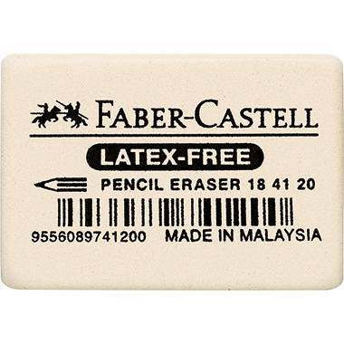 Faber-Castell Radierer 184120 Kautschuk weiß-1