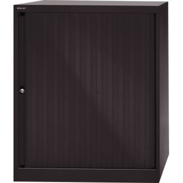 Euro-Rollladenschrank Breite 800 mm 2 Fachböden schwarz. Bisley GmbH 18012349