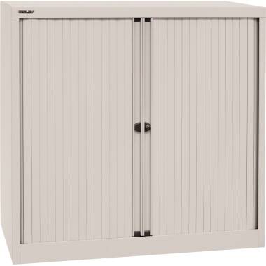 Bisley Rollladenschrank EuroTambour, 2 Fachböden, 2,5 OH, B 1000 mm, Farbe Korpu-0