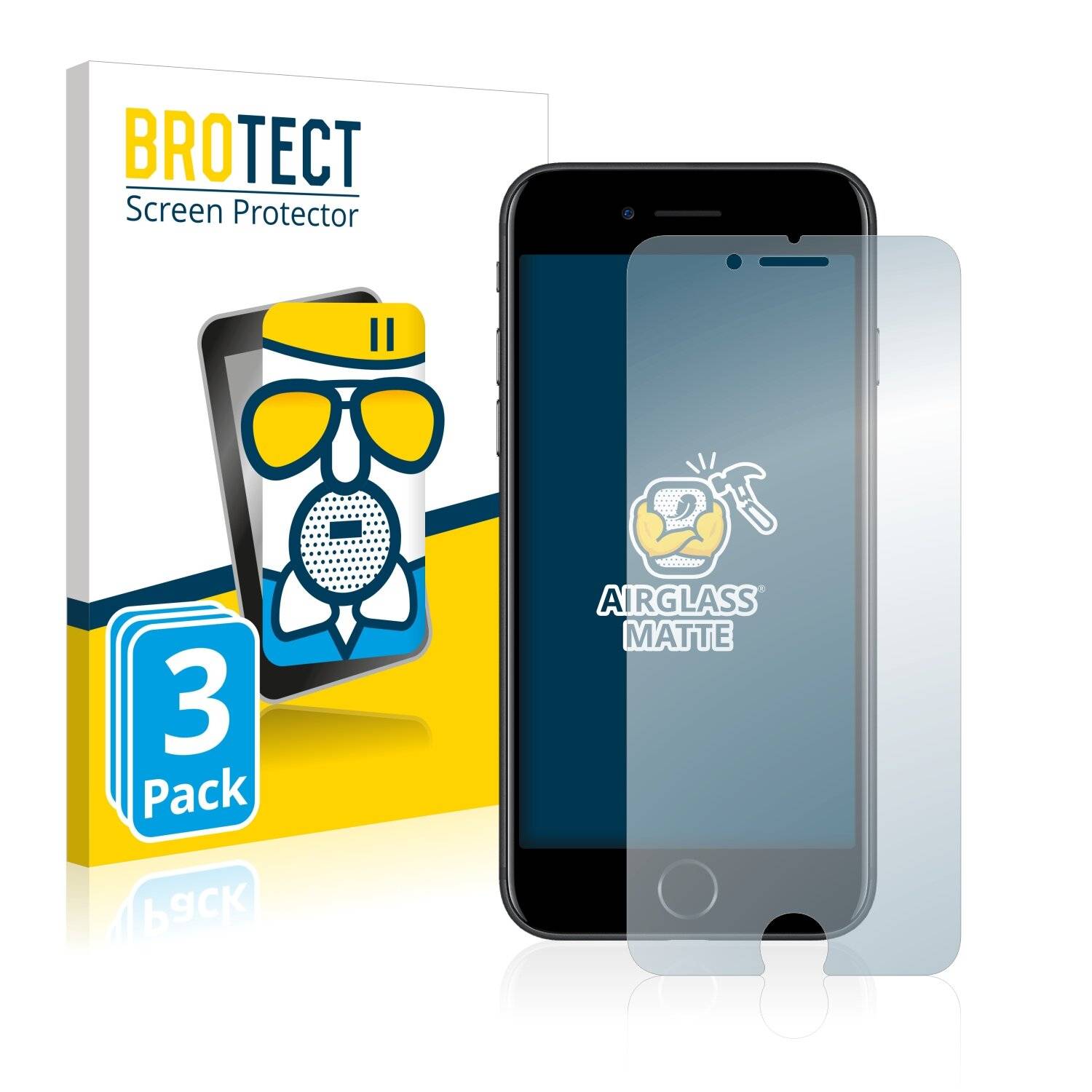 3x BROTECT AirGlass Matte Schutzglas Folie für Apple iPhone-0