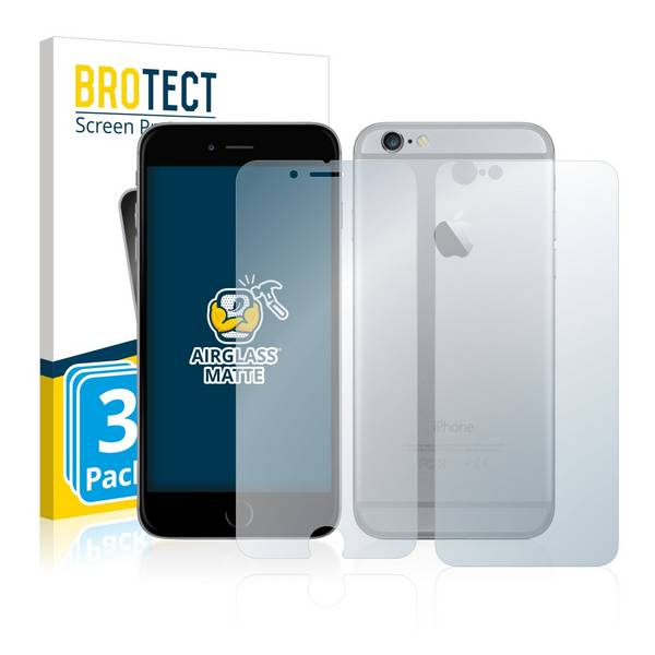 3x BROTECT AirGlass Matte Schutzglas Folie für Apple iPhone 6S (Vorder +