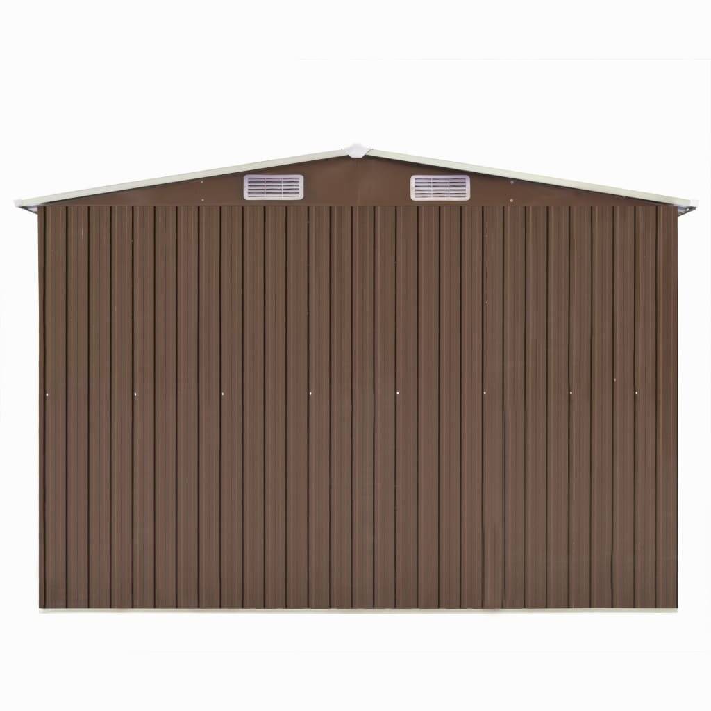 vidaXL Gerätehaus 257x298x178 cm Metall Braun-5