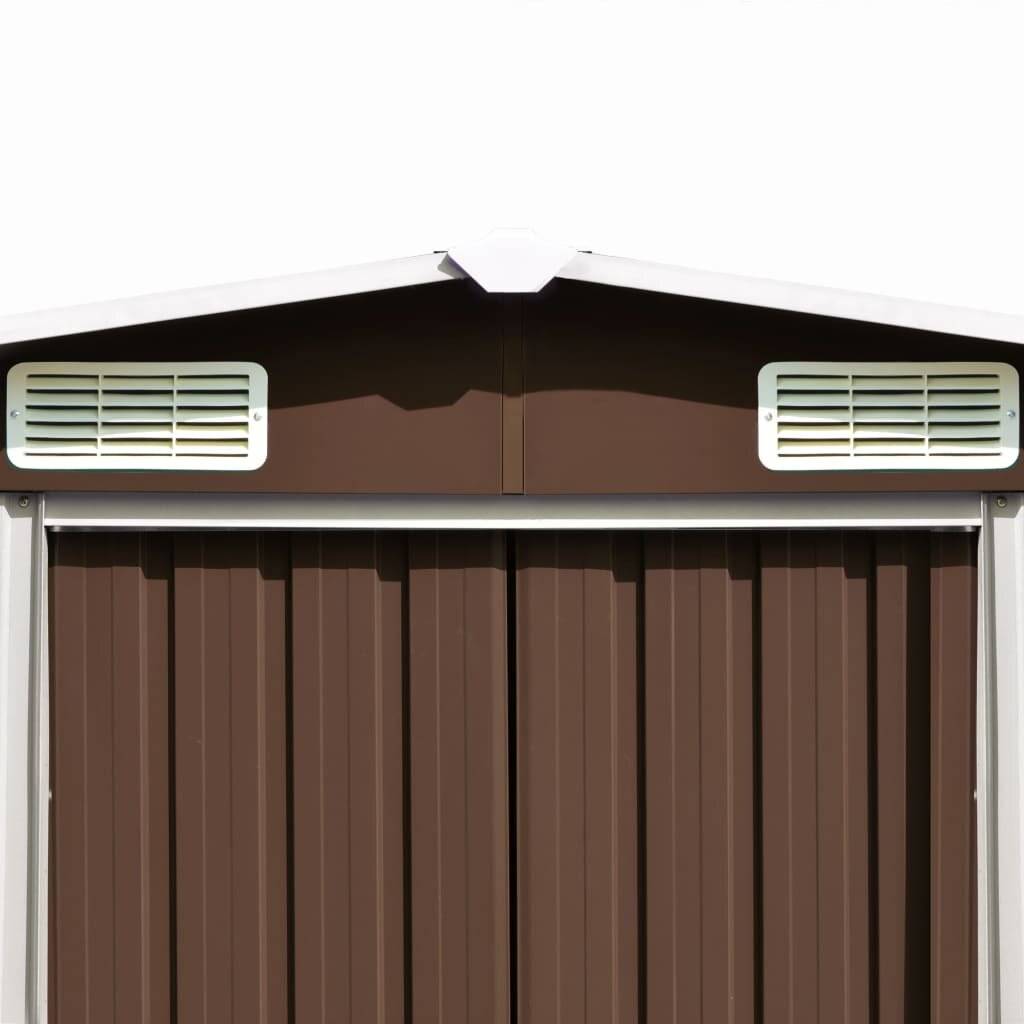 Symbolbild für vidaXL Gerätehaus 257x298x178 cm Metall Braun