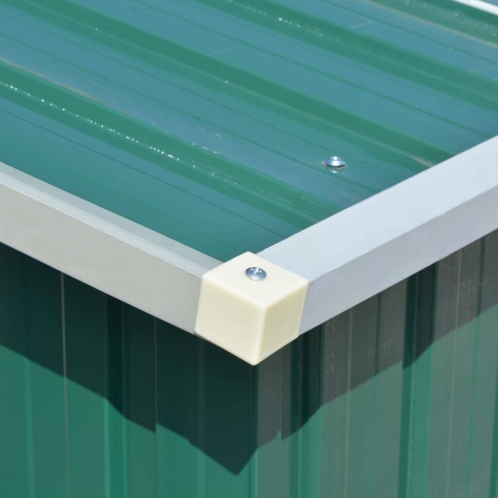 Geräteschuppen 257x398x178 cm Metall Grün-3