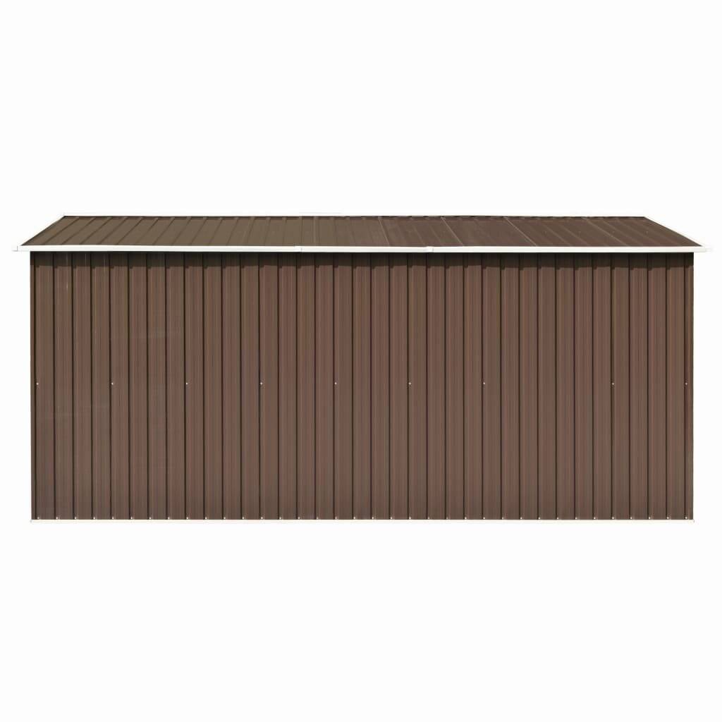 vidaXL Gerätehaus 257x392x181 cm Metall Braun-6