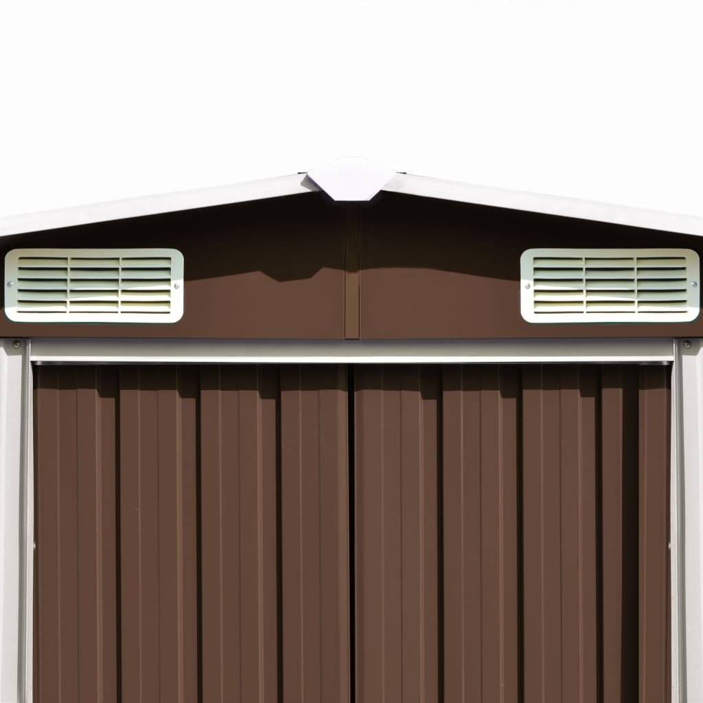 Symbolbild für vidaXL Gerätehaus 257x392x181 cm Metall Braun