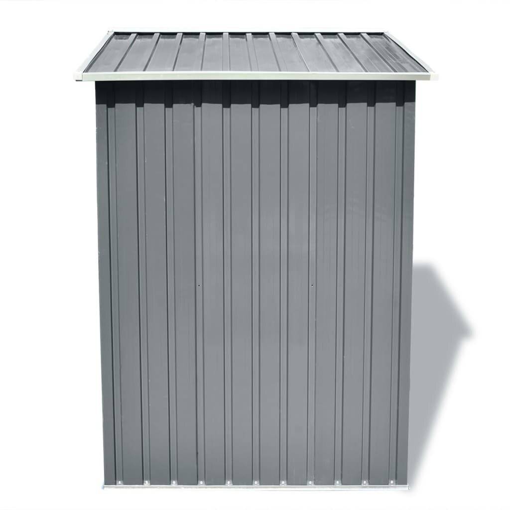 Gartenschuppen Grau Metall 204 x 132 x 186 cm-4