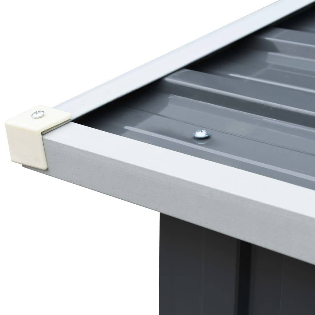vidaXL Brennholzlager aus verzinktem Stahl 330 x 92 x 153 cm Grau-4