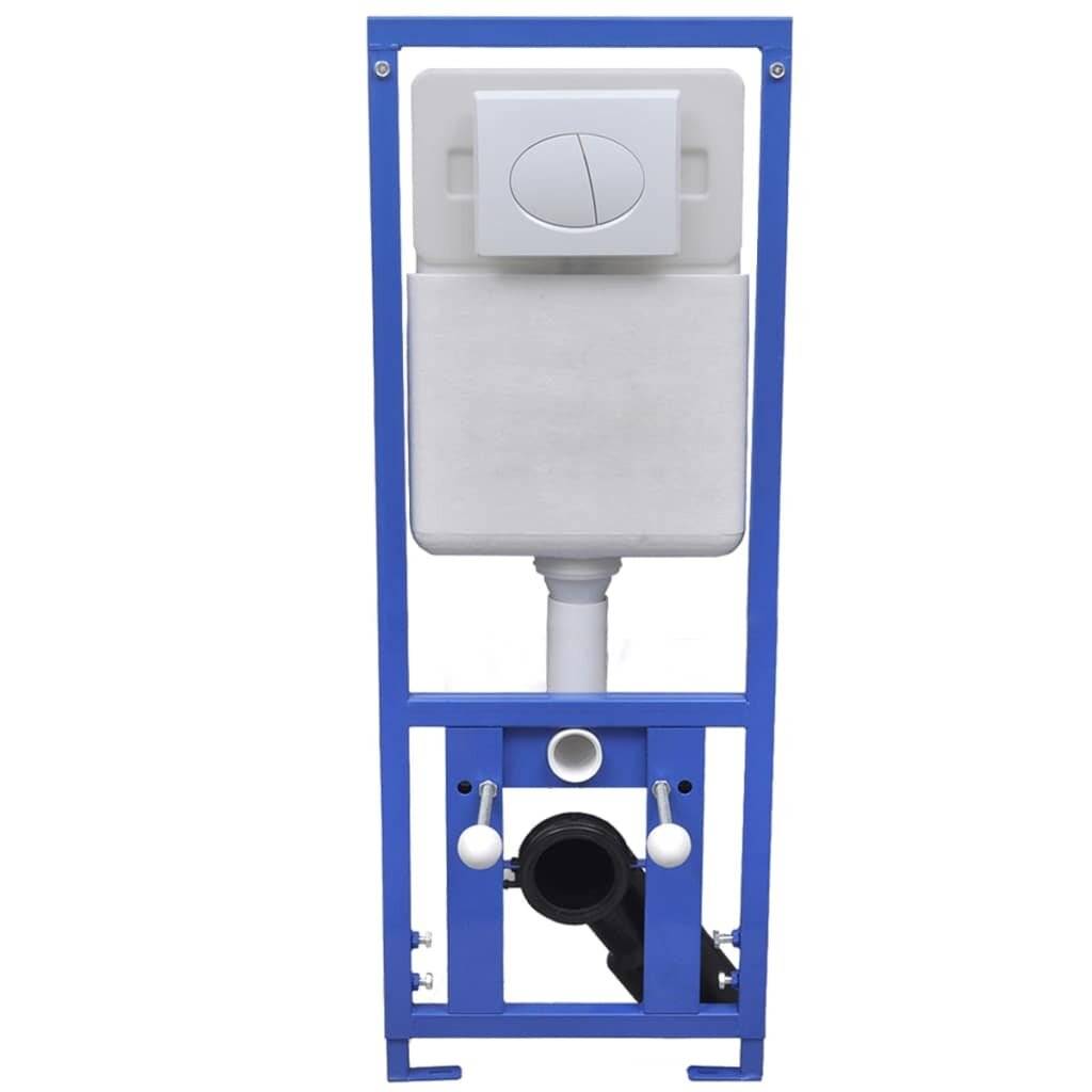 Symbolbild für vidaXL Hänge-Toilette mit Einbau-Spülkasten Keramik Schwarz