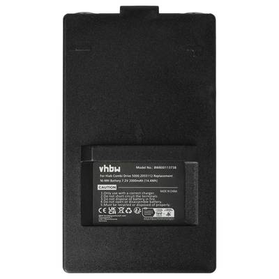 vhbw Akku kompatibel mit Hiab CombiDrive 4000 Industrie-Funkfernsteuerung Fernbedienung (2000mAh, 7,2V, NiMH)