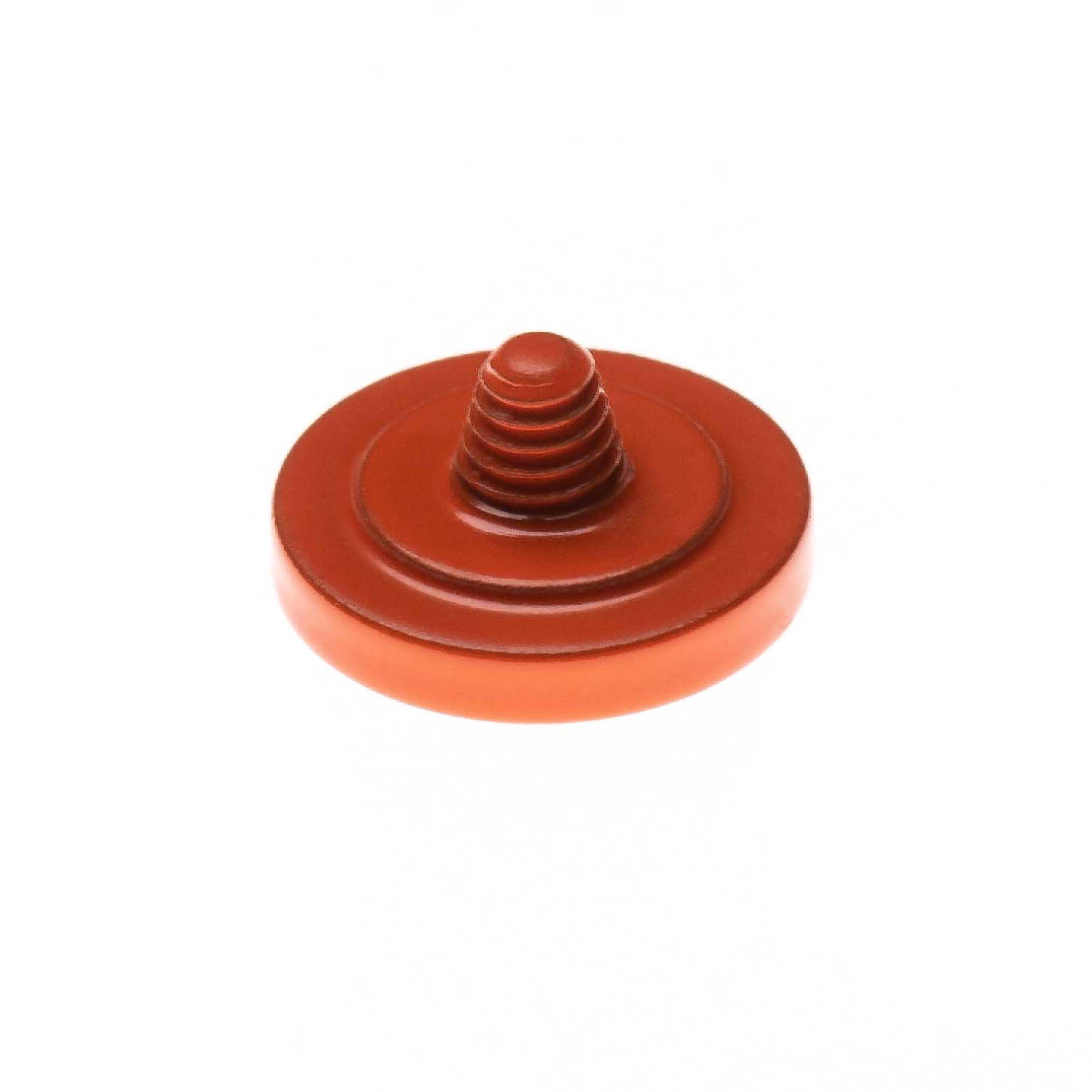 vhbw Auslöseknopf kompatibel mit Exa 1B Kamera | Ergonomischer Ersatzknopf, Metall, Orange-1