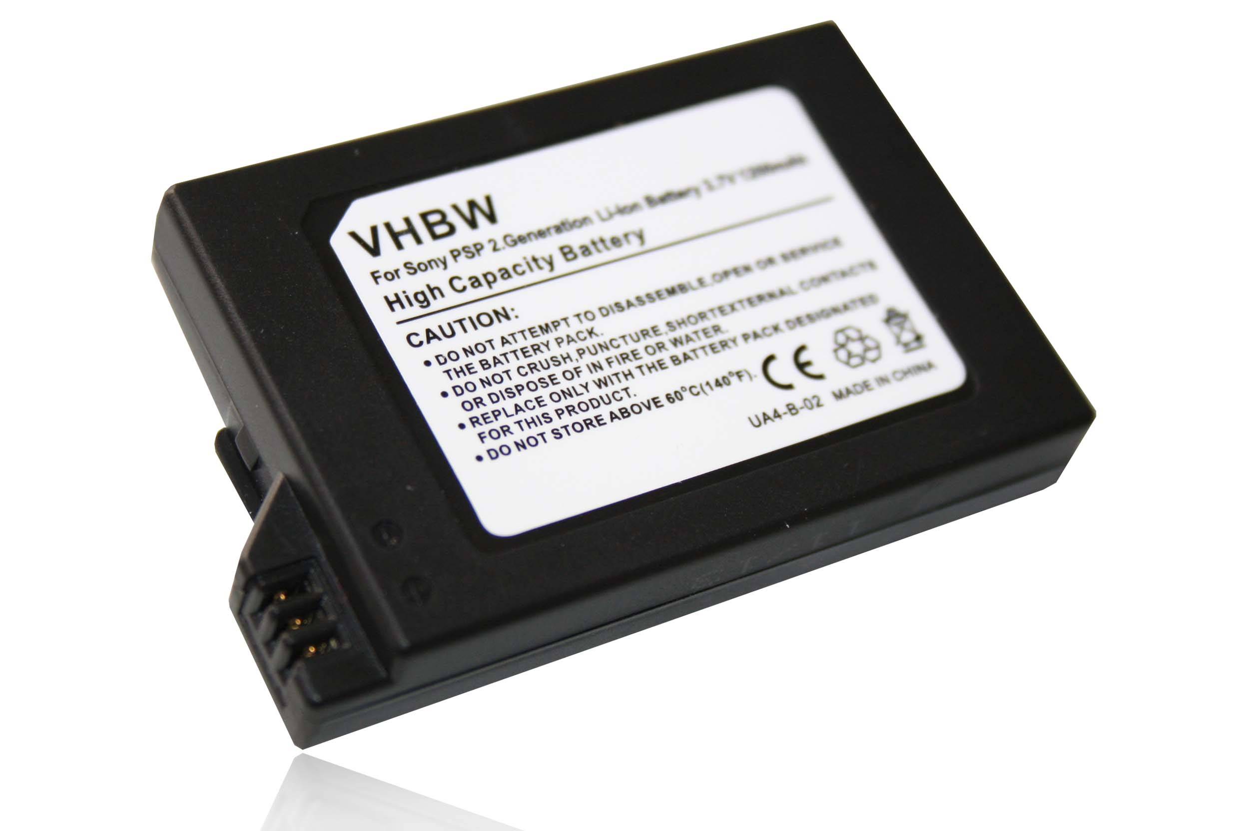 vhbw Akku kompatibel mit Sony PSP 2 Slim & Lite | PSP-2000 PSP-2004, Brite PSP-3000 PSP-3004 (1200mAh, 3,7V, Li-Ion)-1