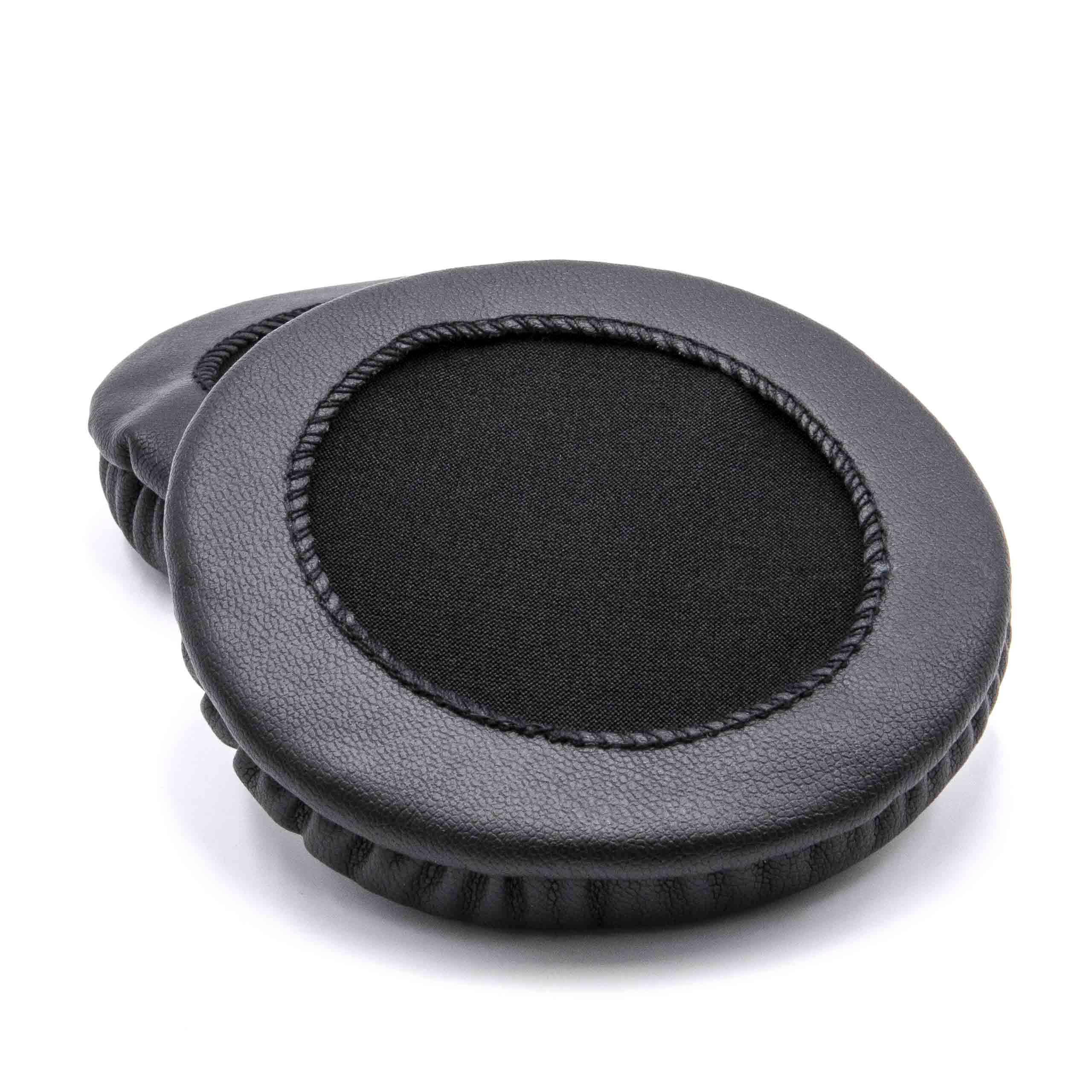 vhbw 2x Ohrpolster kompatibel mit Sony MDR-XB500 Kopfhörer Headset | Polyurethan Schwarz-1