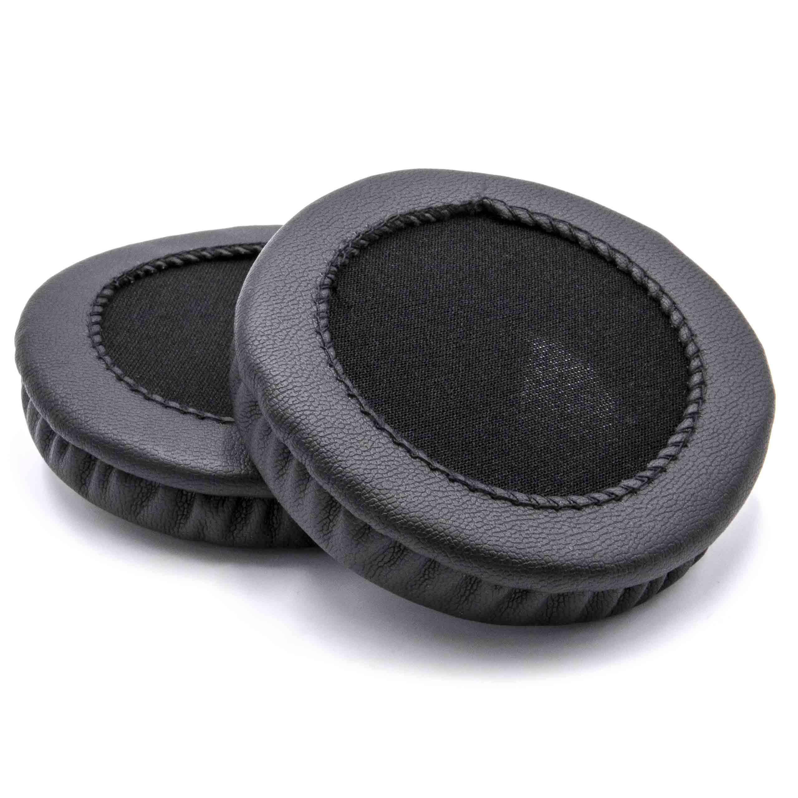 vhbw 2x Ohrpolster kompatibel mit JBL E40 BT Kopfhörer Headset | Polyurethan Schwarz-1