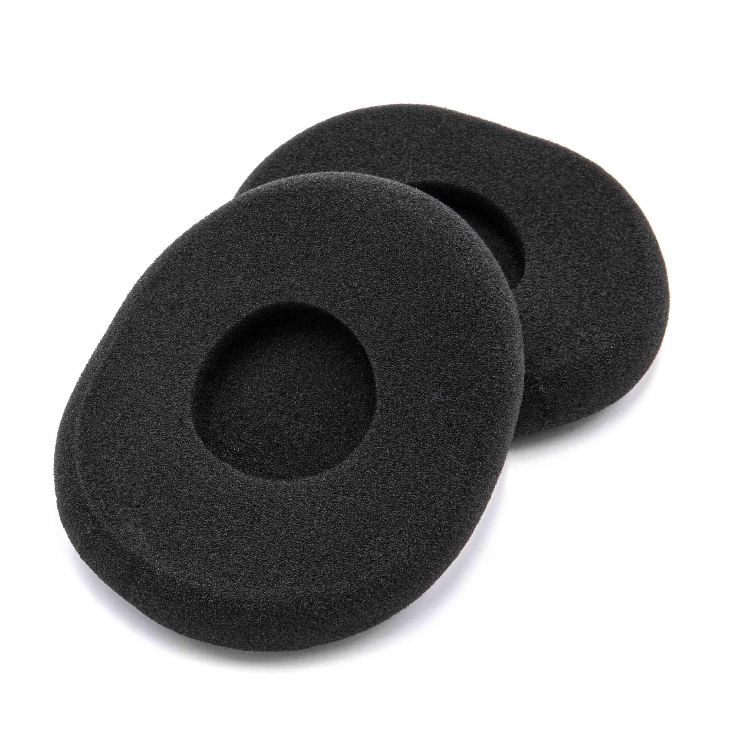 vhbw 2x Ohrpolster kompatibel mit Logitech H800 Kopfhörer Headset, Schaumstoff Schwarz-1