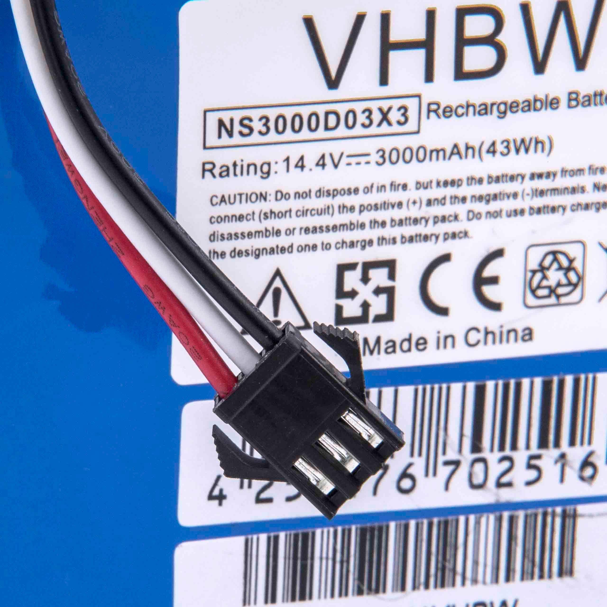 vhbw Akku kompatibel mit Hoover RBC009, RBC011, RBC006, RBC012, RBC003 Staubsauger Blau (3000 mAh, 14,4 V, NiMH)-1