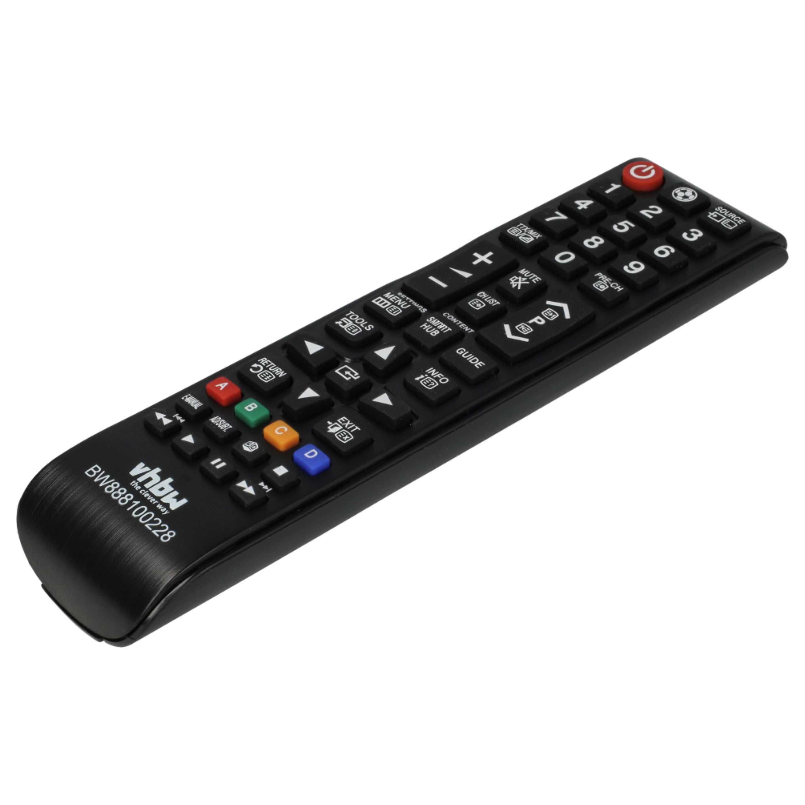vhbw Fernbedienung kompatibel mit Samsung UE32H5000AW | UE32H5030AW, UE39F5000AW, UE40F6400, UE40F6470 Fernseher, TV --0