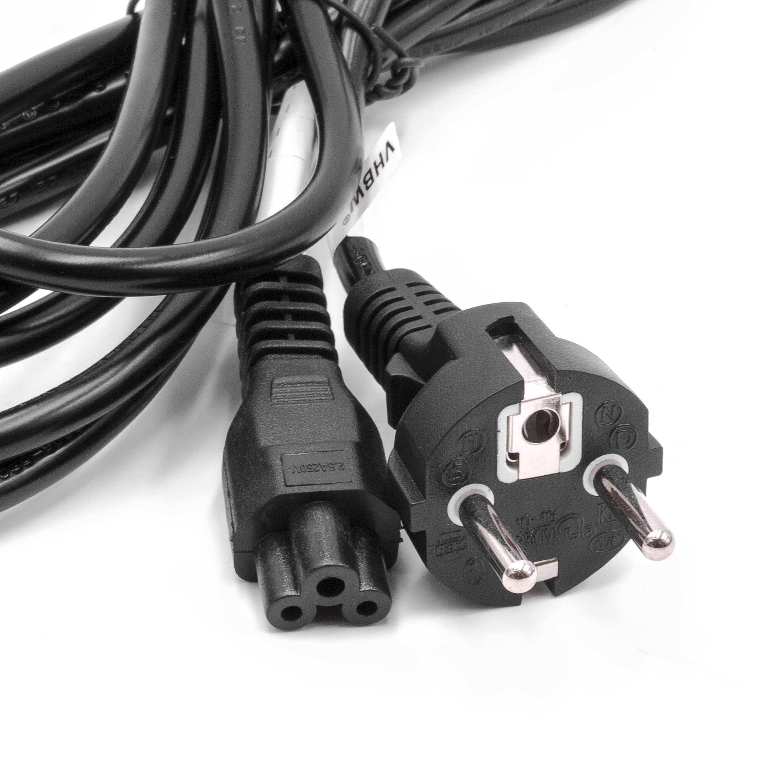 vhbw Netzkabel Schutzkontaktstecker für Kaltgeräte z.B. PC Monitor Computer Drucker Saugroboter - C5 Micky Mouse-1