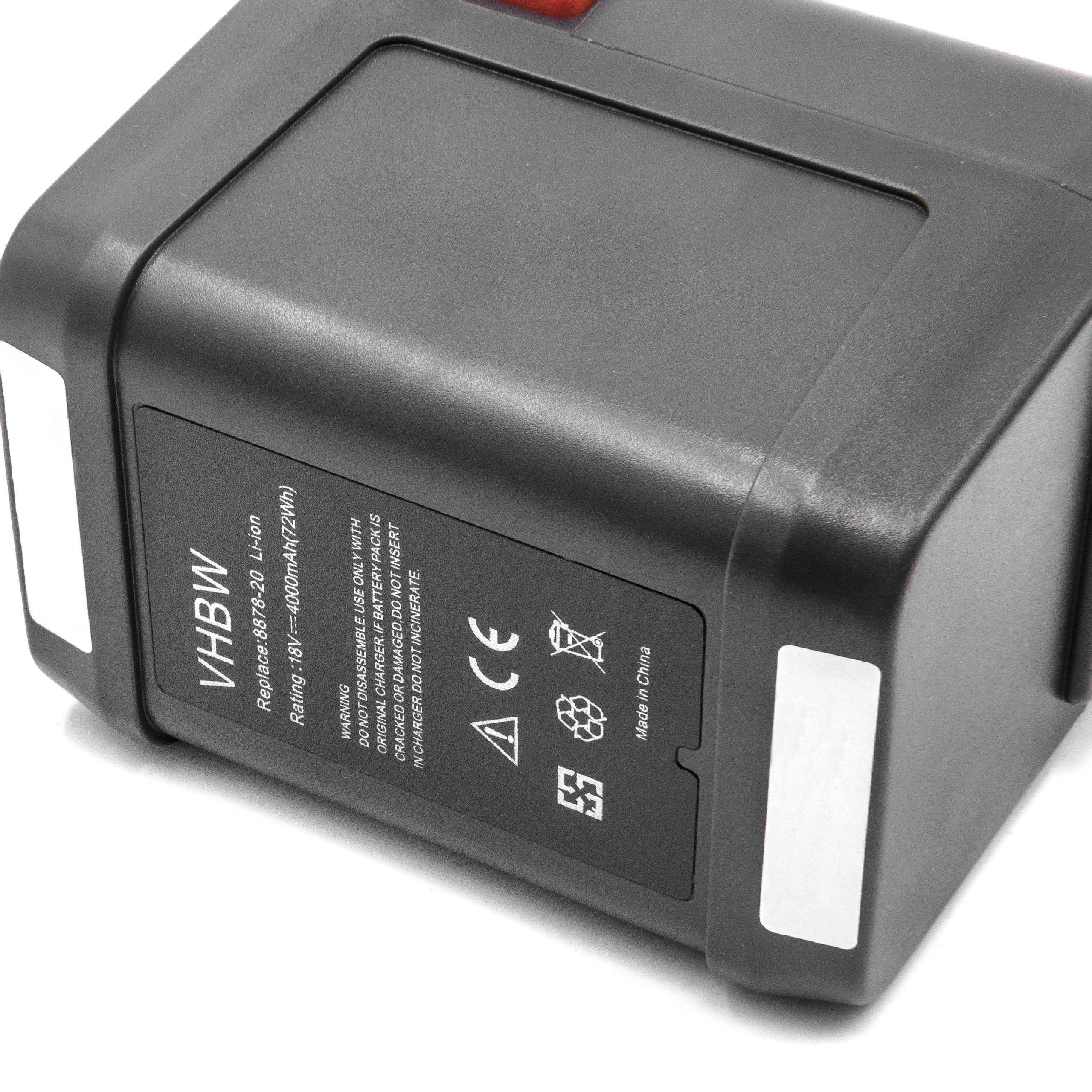 vhbw Akku kompatibel mit Gardena HighCut 48-Li Grasschere | Strauchschere (4000mAh 18V Li-Ion)-2