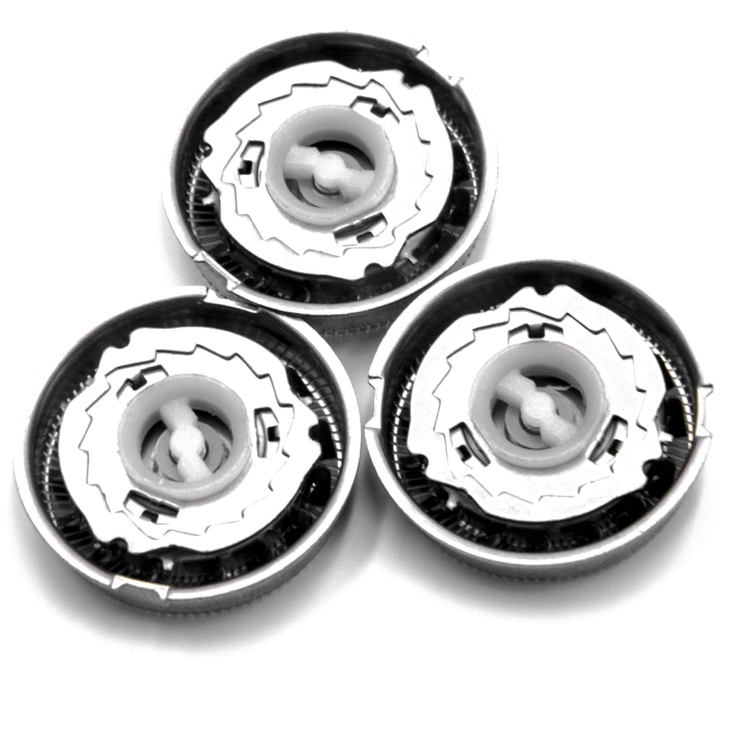 vhbw 3x Ersatz-Scherköpfe kompatibel mit Philips HS250 | HS250A, HS250B, HS255A, HS255B, HS260A, HS260B, HS308, HS345-1