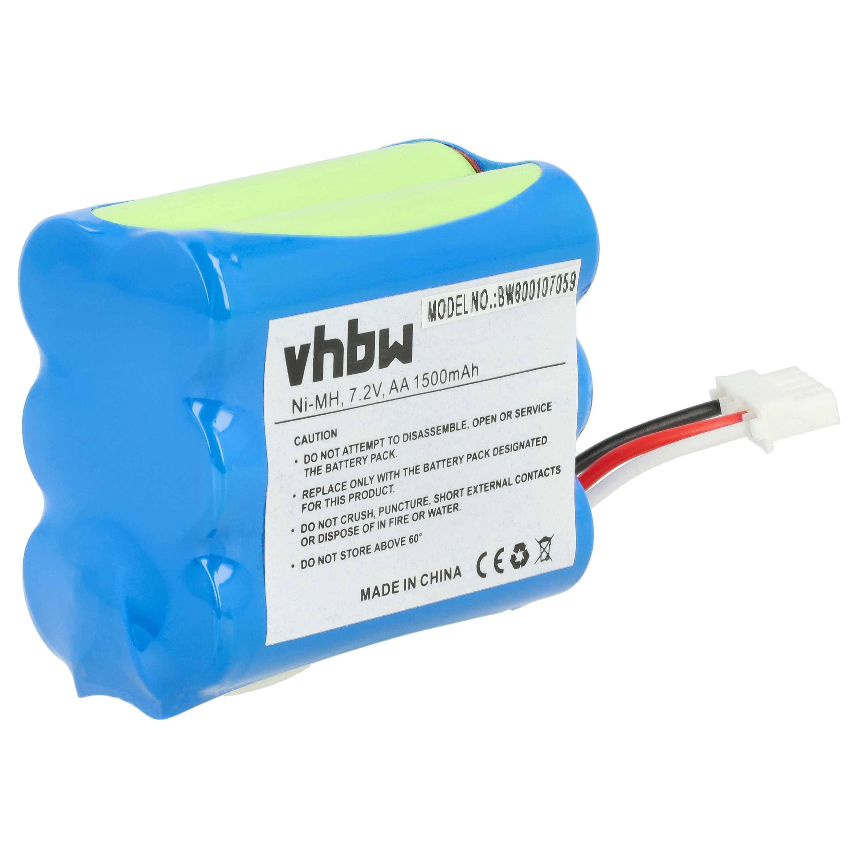 vhbw Akku kompatibel mit iRobot Mint Plus 5200B | Plus 5200C, Plus 5200 Staubsauger (1500 mAh, 7,2 V, NiMH)
