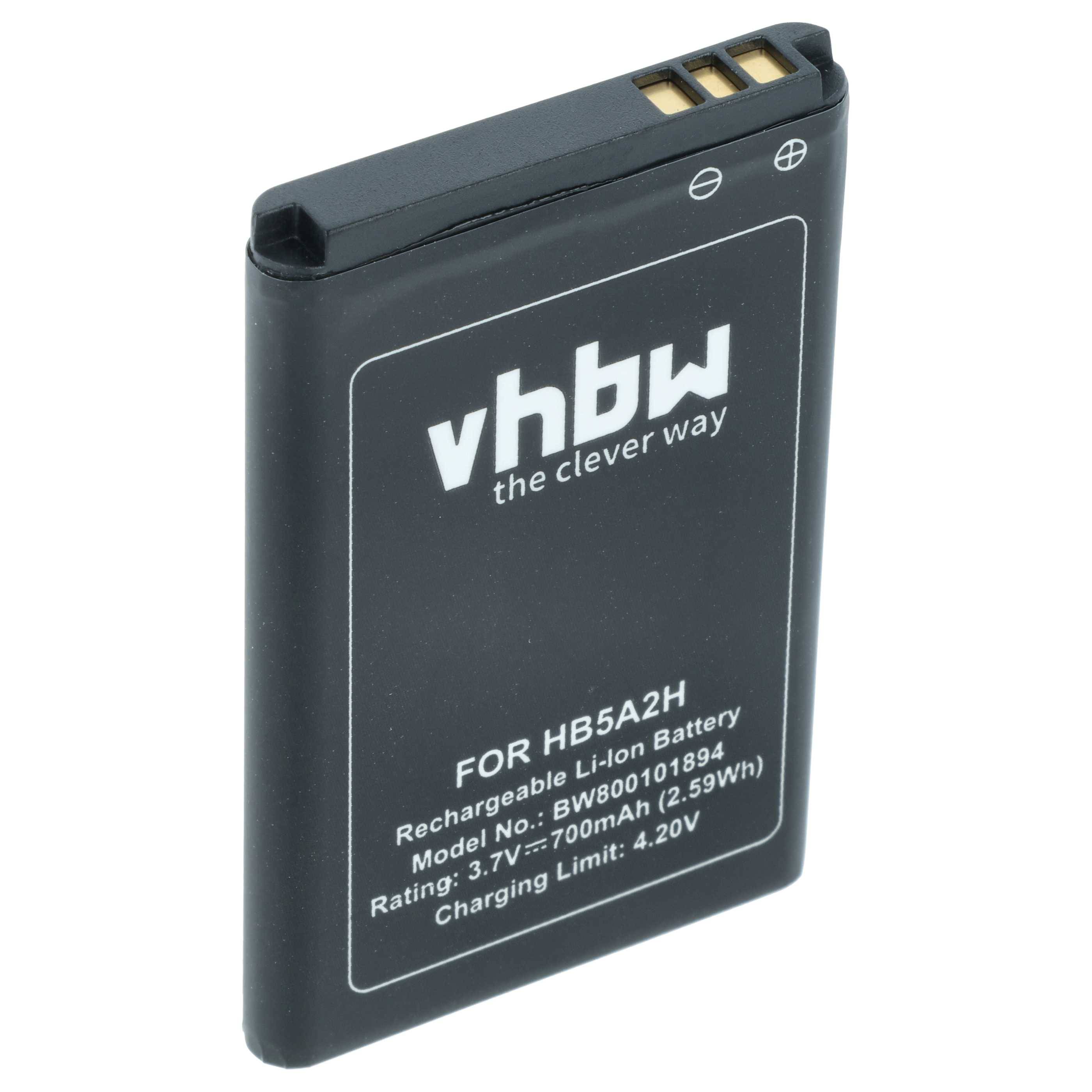 vhbw Akku Ersatz für Huawei HB5A2H | für Handy Smartphone Telefon (1100 mAh, 3,7 V, Li-Ion)-0