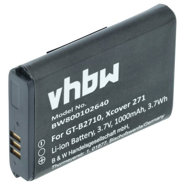 vhbw Akku Ersatz für Samsung AB803446BU | für Handy Smartphone Telefon (1000 mAh, 3,7 V, Li-Ion)