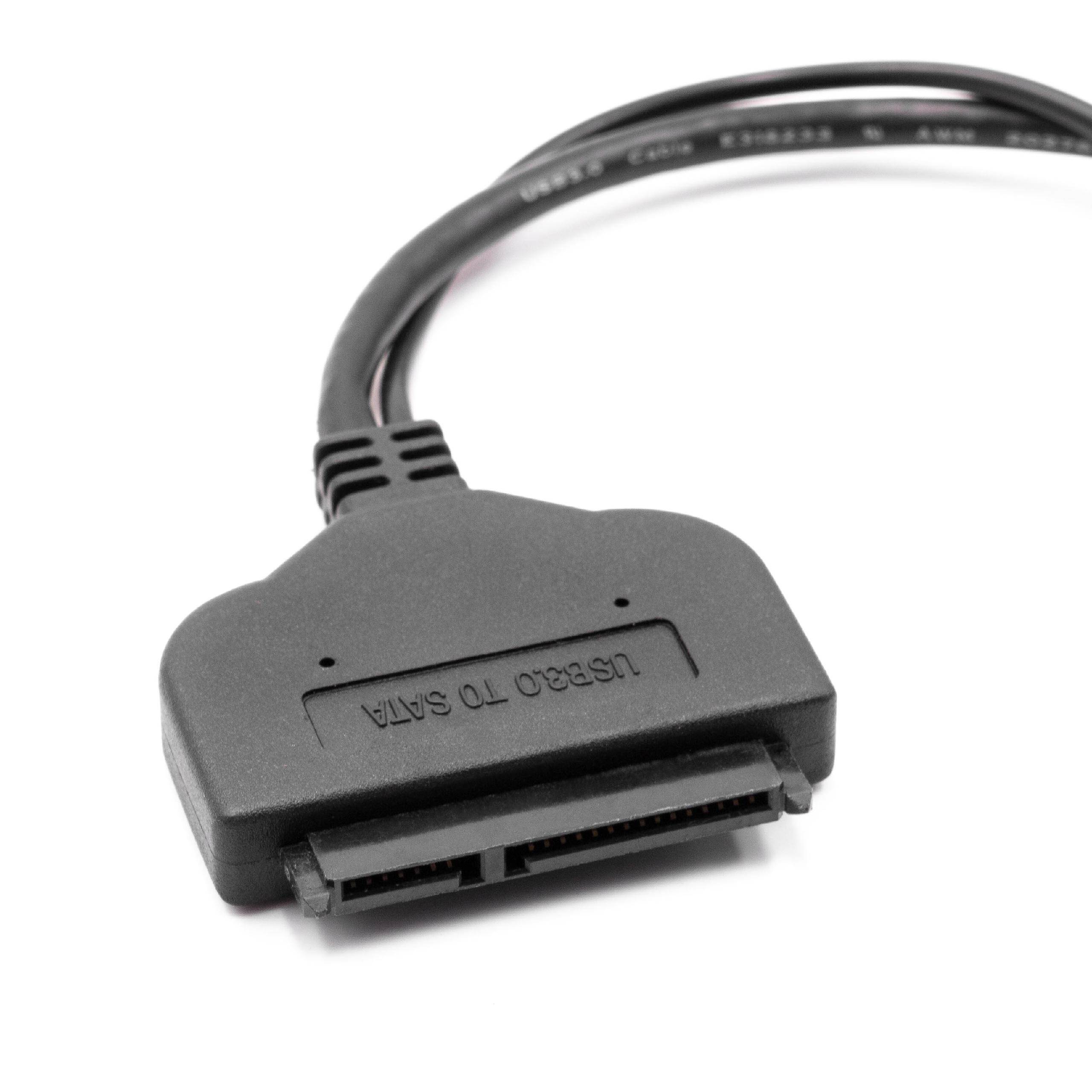 vhbw SATA III zu USB 3.0 Adapter | Anschlusskabel für 2'5" HDD, SSD Festplatten - Festplattenkabel, Plug & Play Fähig-0