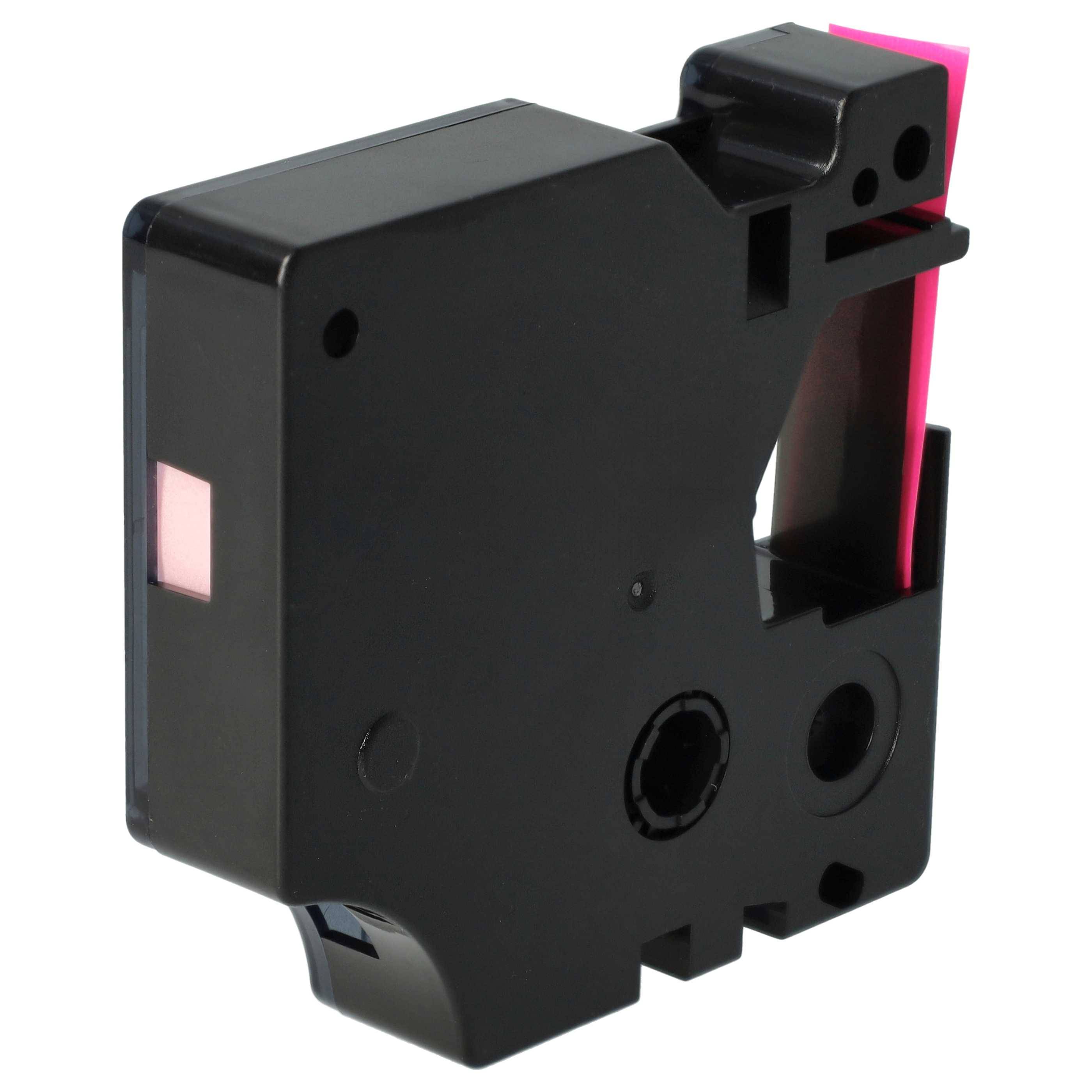 vhbw Schriftband-Kassette Ersatz für Dymo D1 | 1933238-1 für Etiketten-Drucker 3m x 12mm Schwarz auf Leucht-Pink-1