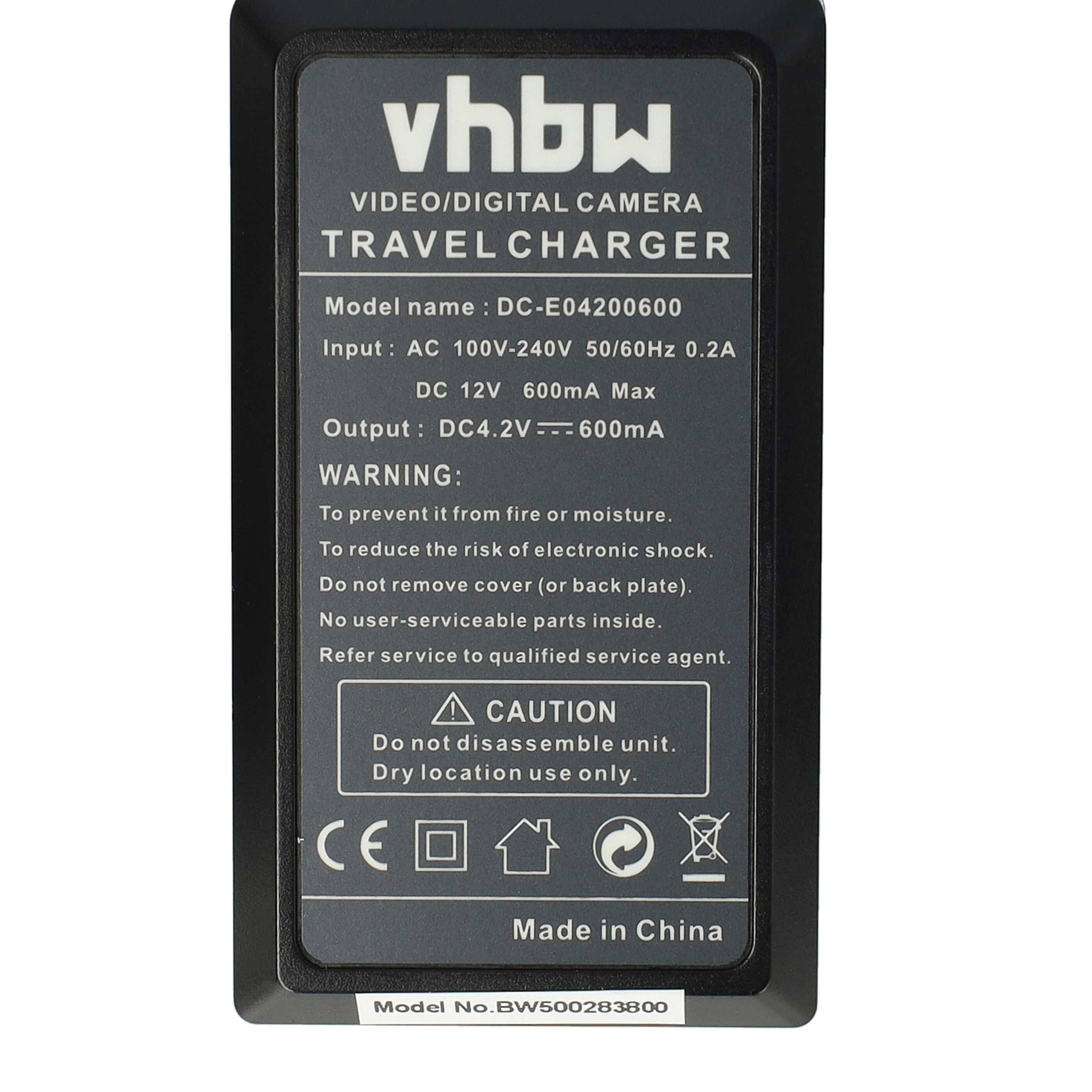 vhbw Ladegerät kompatibel mit Olympus mju 760 | 9000, 9010 Kamera Camcorder/Akku - Ladeschale, Kfz-Adapter, Ladeanzeige-4