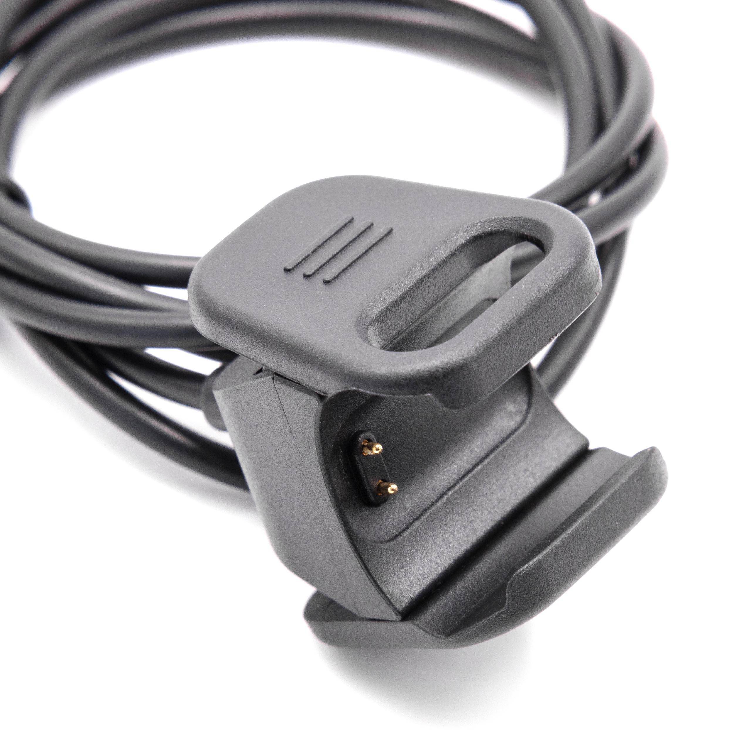 vhbw USB Ladekabel kompatibel mit Fitbit Charge 3 Smartwatch Fitnesstracker | Ladestation Schwarz, 97 cm-0