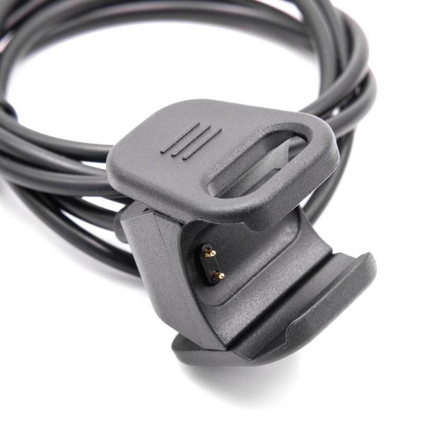 vhbw USB Ladekabel kompatibel mit Fitbit Charge 3 Smartwatch Fitnesstracker | Ladestation Schwarz, 97 cm