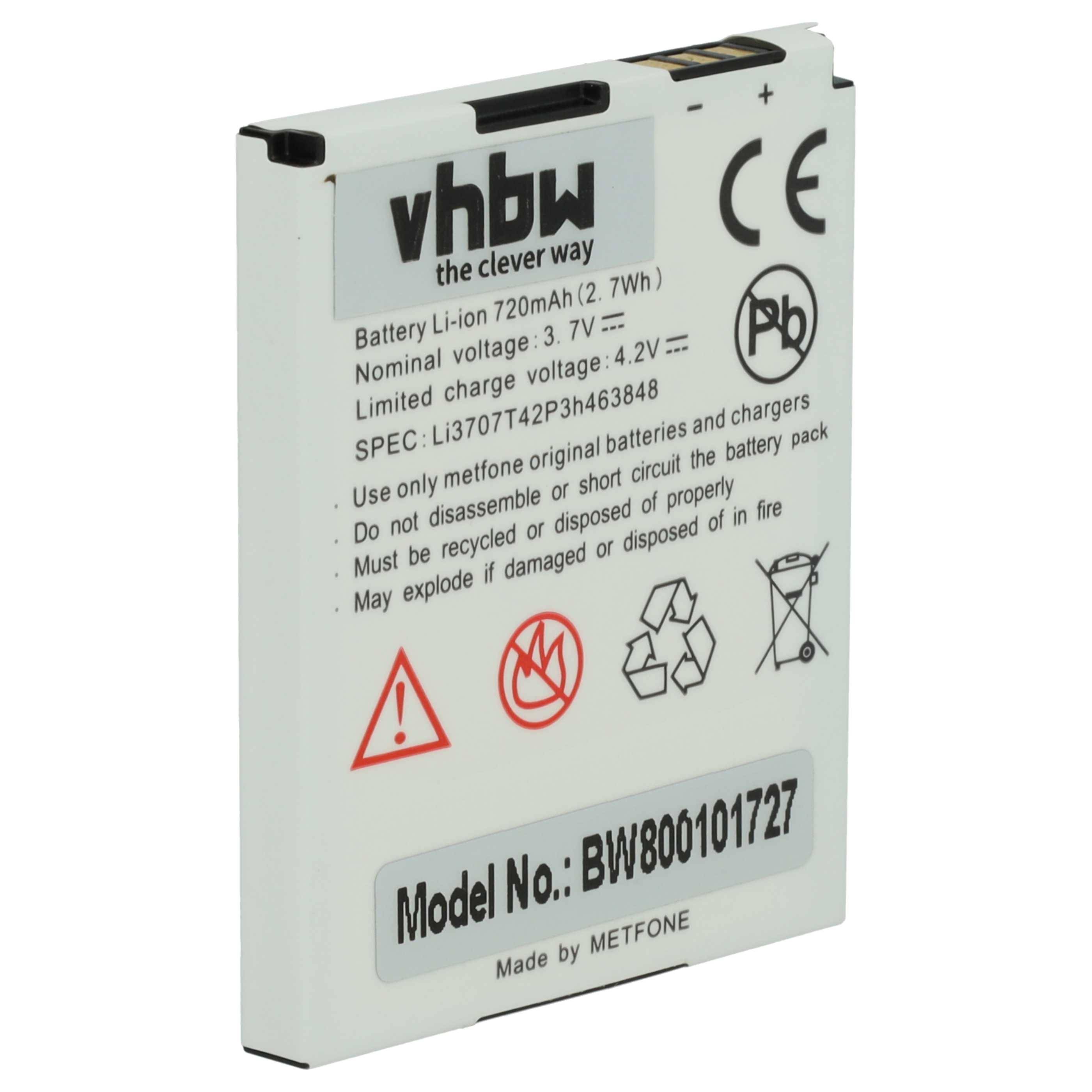 vhbw Akku Ersatz für ZTE Li3707T42P3h463848 | für Handy Smartphone Telefon (600 mAh, 3,7 V, Li-Ion)-0