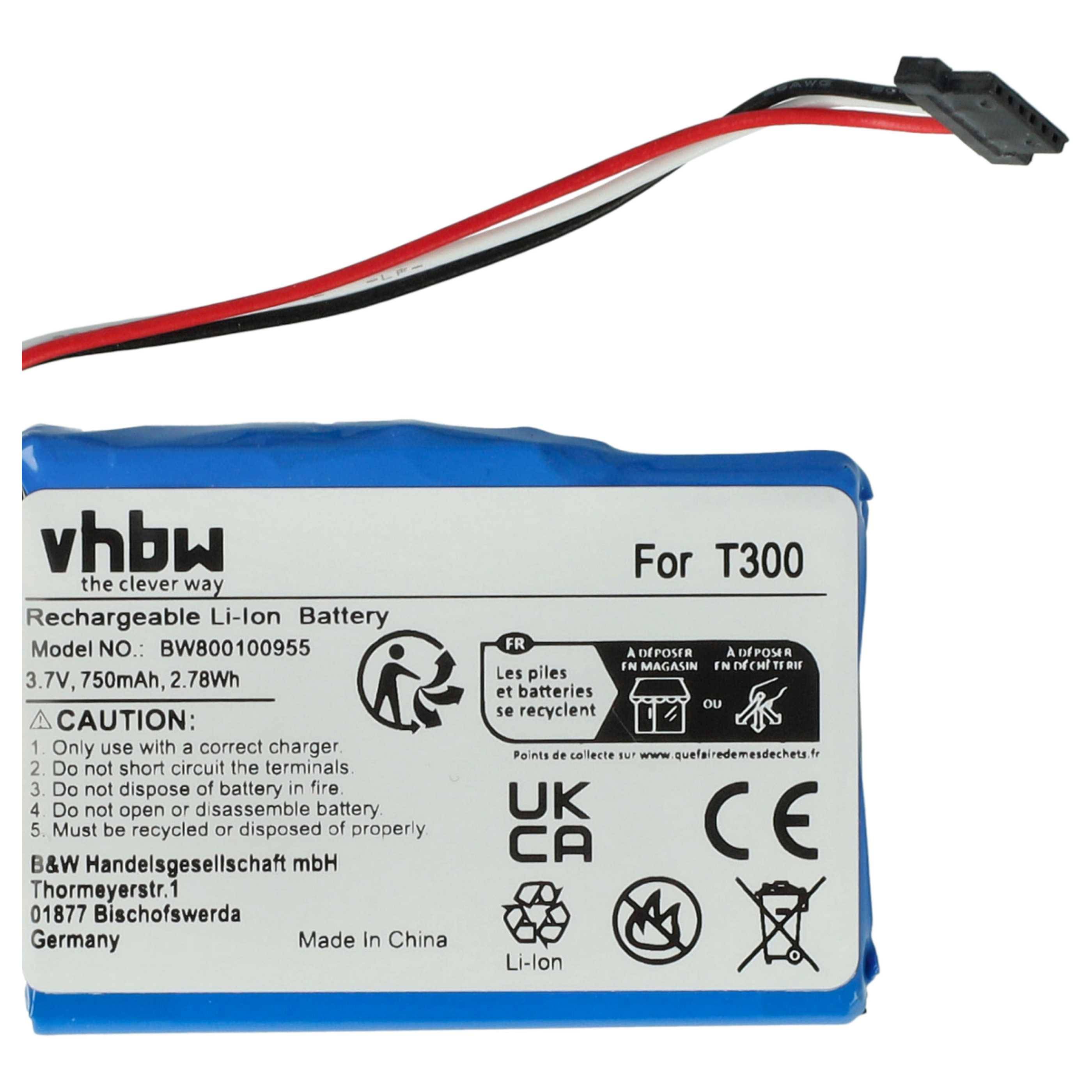 vhbw Akku kompatibel mit Medion GoPal E4435 | E4430, P5460, MD97182 GPS Navigation Navi (750 mAh, 3,7 V, Li-Ion)-4