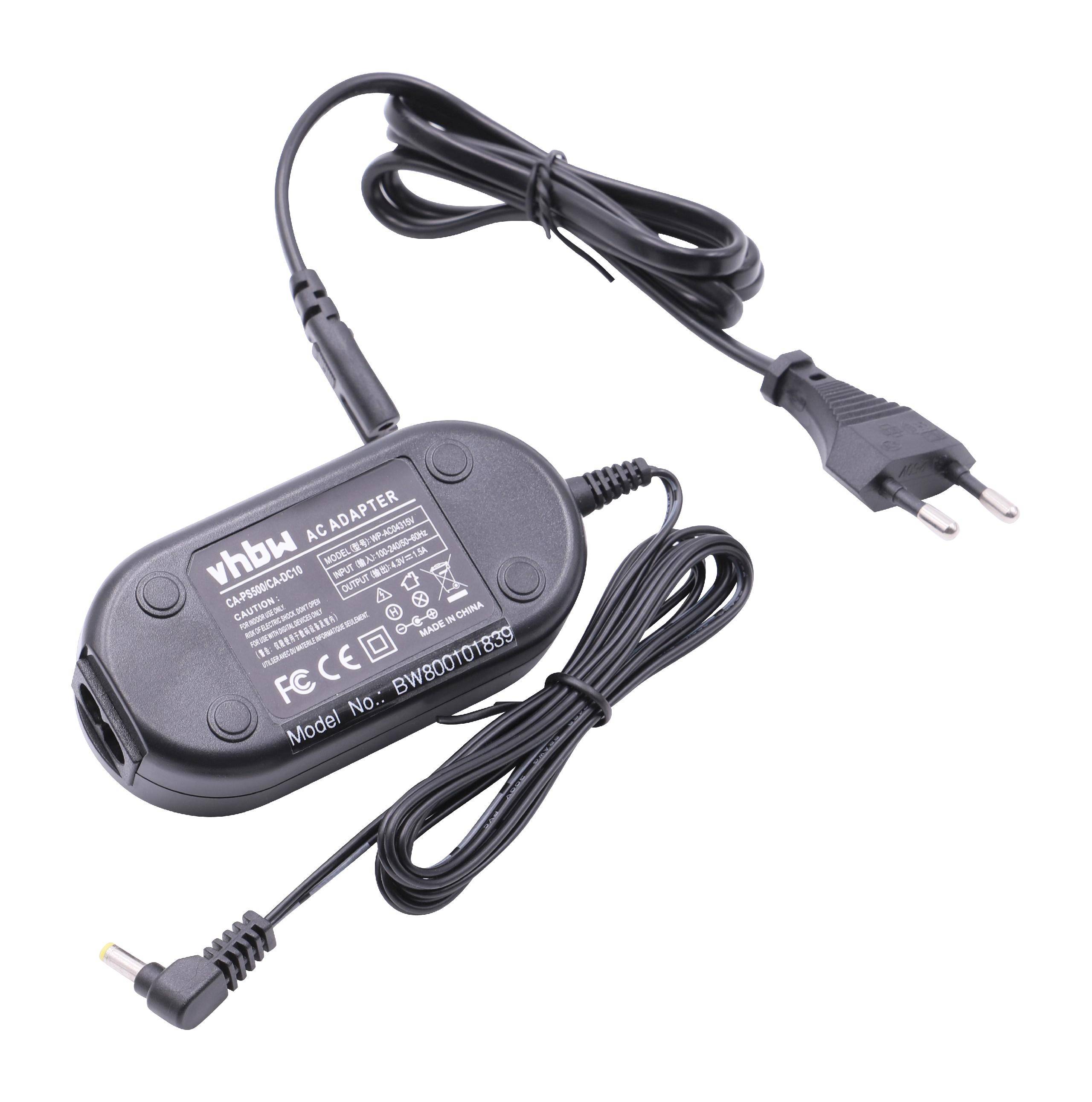 vhbw Ladegerät, Ladekabel, Netzteil kompatibel mit Kamera Canon Digital Ixus V, V2, V3 Ersatz für ACK-600.-0