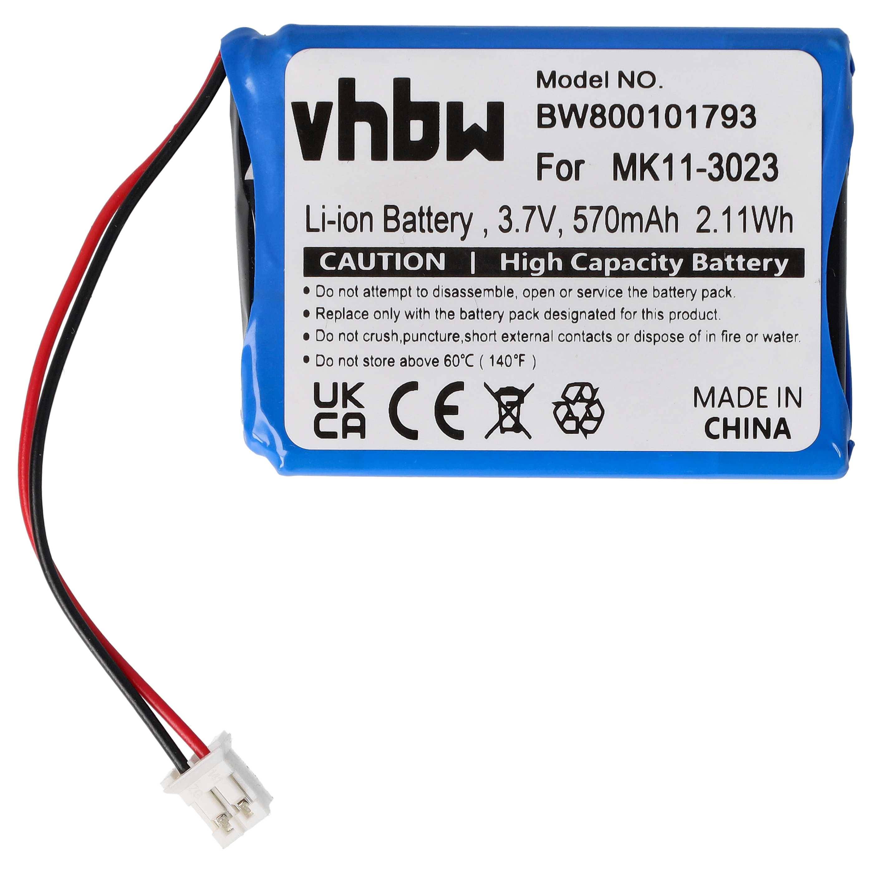 vhbw Akku kompatibel mit Sony Playstation CECHZK1UC | PS3 Wireless Qwerty Keypad, CECHZK1JP Gamepad Controller (600 mAh-0