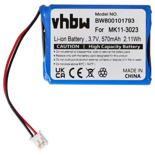 vhbw Akku kompatibel mit Sony Playstation CECHZK1UC | PS3 Wireless Qwerty Keypad, CECHZK1JP Gamepad Controller (600 mAh