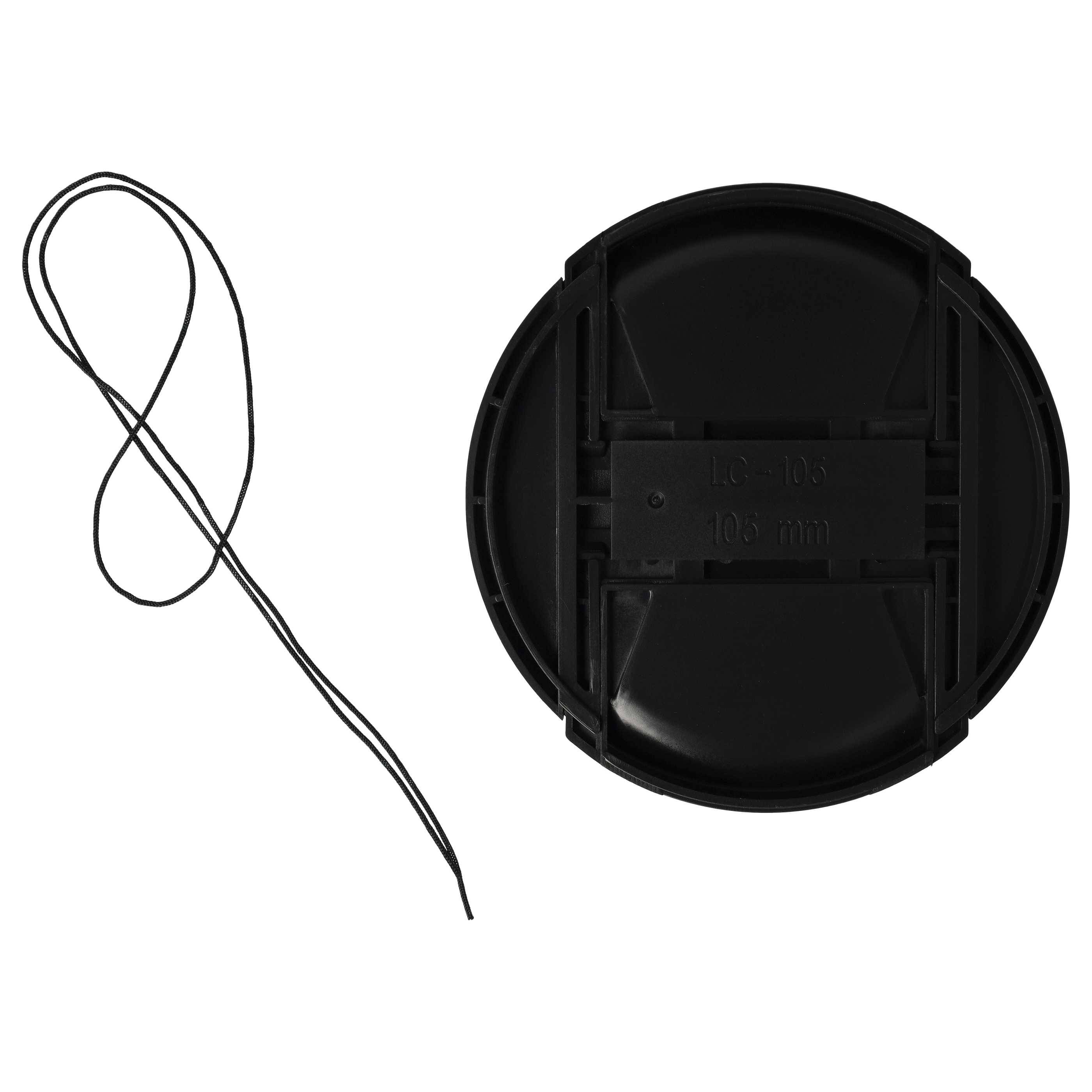 vhbw Universal Objektivdeckel 43 mm fürfür Kamera | Kunststoff Schwarz, mit Seitengriff-1