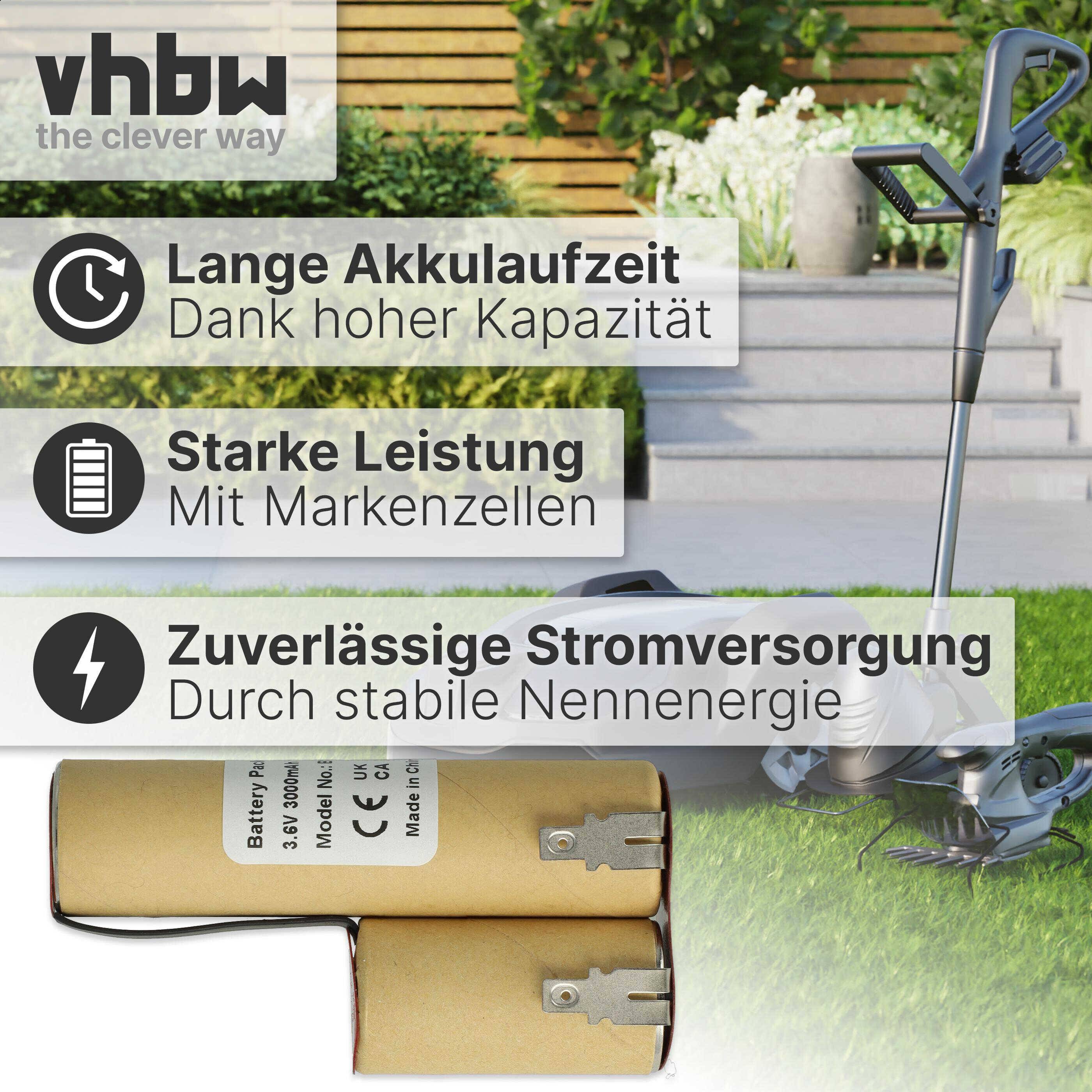 vhbw Akku kompatibel mit Gardena Rasenkantenschere Accu 3 | (Standard, 2315, 2500) Rasen-Schere Gartenschere - Ersatz-3